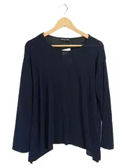 Vorschaubild 1 von Langarmshirt Damen Gr. 40/L Blau Elegant Glitzer Party Shirt