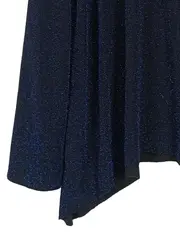 Vorschaubild 3 von Langarmshirt Damen Gr. 40/L Blau Elegant Glitzer Party Shirt