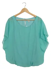 Vorschaubild 1 von Damen Bluse Türkis Gr. 38 Casual Sommer Shirt Oberteil