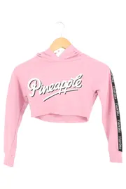 Vorschaubild 1 von Kinder Kapuzenpullover Gr. 122 Rosa Cropped Logo-Print Casual