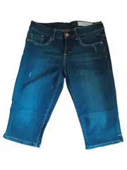 Vorschaubild 2 von EDC Capri Jeans Shorts Damen Blau W27 Casual Baumwolle Gr. 36