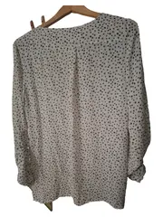 Vorschaubild 2 von Damen Bluse Sternenmuster Gr. 36/S Langarm Casual Polyester