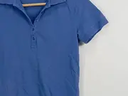 Vorschaubild 3 von Damen Poloshirt Basic Blau Gr. 36