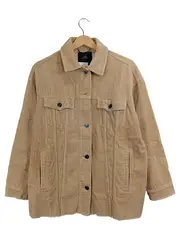 Vorschaubild 1 von Cordjacke Damen Gr. S Beige Baumwolle Oversized Casual