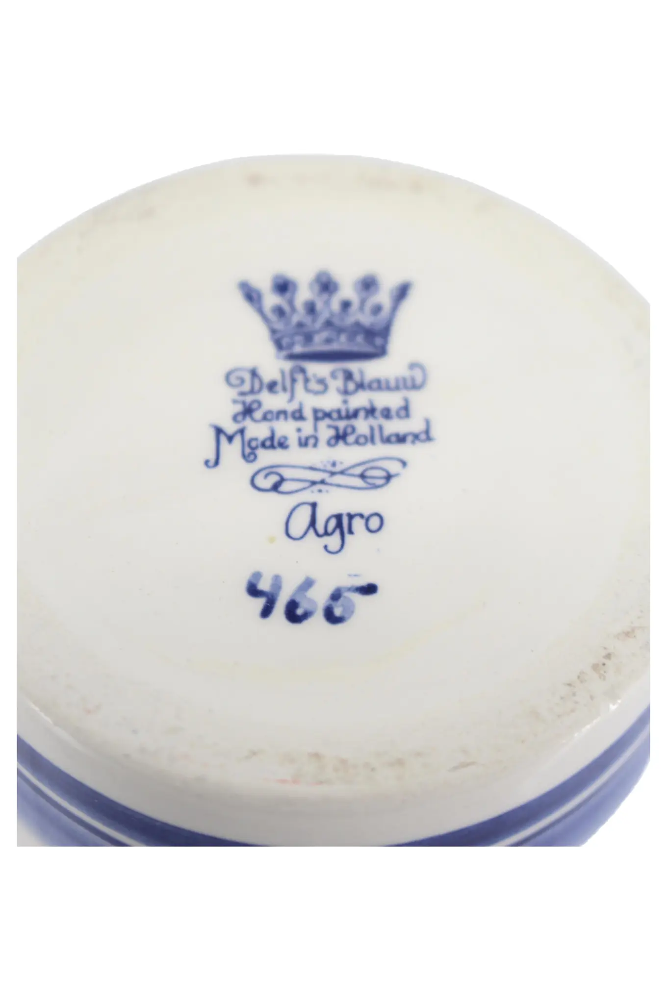 DELFTS BLAUW Vase Porzellan Windmühlen Motiv Klassisch Weiß 17,5 cm