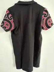 Vorschaubild 2 von Maori All Blacks Rugby Poloshirt Herren S Schwarz Sportlich