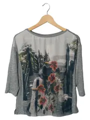 Vorschaubild 1 von Damen Langarmshirt Blumenprint Modern Gr. 34/XS