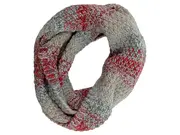 Vorschaubild 1 von Damen Schlauchschal Loop Schal Grau Rot Meliert Strick