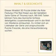 Vorschaubild 4 von 3D Puzzle Game of Thrones Rote Festung 845 Teile Schloss GoT