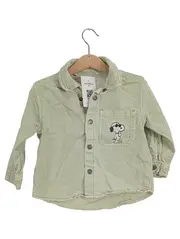 Vorschaubild 1 von Kinder Hemdbluse Snoopy Grün Gr. 86 Baumwolle Casual