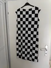 Vorschaubild 2 von Bleistiftkleid Kariert H-Linie Damen Gr. 38/M Viskose Midikleid