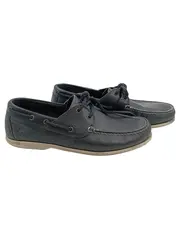 Vorschaubild 1 von Herren Bootsschuhe Leder Blau Größe 44.5 Maritim Schnürschuhe