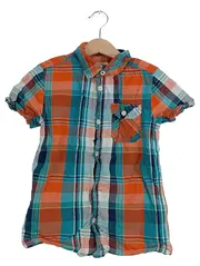 Vorschaubild 1 von Kinder Hemdbluse kariert Kurzarm Mehrfarbig Gr. 116x122 Casual