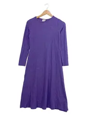 Vorschaubild 1 von Damen Strickkleid Langarm Lila Gr. 32 Casual Midikleid