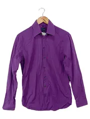 Vorschaubild 1 von Herren Business Hemd Slim Fit Gr. 37/38 Lila Langarm Baumwolle