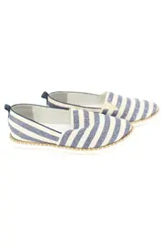 Vorschaubild 1 von Damen Slipper Gr. 36 Mehrfarbig Gestreift Glitzer Maritim Casual