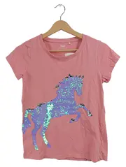 Vorschaubild 1 von Mädchen T-Shirt Rosa Gr. 158, 164 Pferde-Pailletten Casual