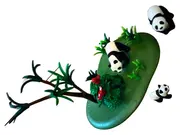 Vorschaubild 1 von Panda Familie mit Baum Spielfigur Mehrfarbig Kinder