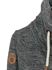 Vorschaubild 4 von Damen Sweatjacke Gr. 34/XS Grau Meliert Reißverschluss Logo