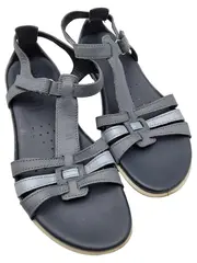 Vorschaubild 1 von Damen Sandalen Gladiator Leder Grau Größe 39 Komfort Sommer