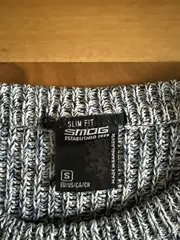 Vorschaubild 2 von Herren Pullover Slim Fit Gr. S Blau Meliert Strickpullover