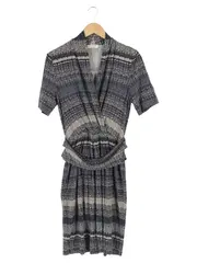 Vorschaubild 1 von FEMME Strickkleid Damen Gr. 38/M Mehrfarbig Vintage Wickelkleid Midikleid