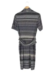 Vorschaubild 2 von FEMME Strickkleid Damen Gr. 38/M Mehrfarbig Vintage Wickelkleid Midikleid