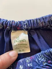Vorschaubild 4 von Mädchen Bluse Gr. 98 Blau Blumenmuster Bio-Baumwolle