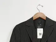 Vorschaubild 2 von Blazer Damen Nadelstreifen Grau Gr. 36 Business Sakko Langarm