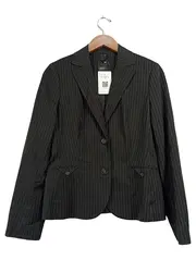 Vorschaubild 1 von Blazer Damen Nadelstreifen Grau Gr. 36 Business Sakko Langarm