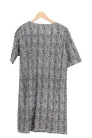 Vorschaubild 2 von Damen Freizeitkleid Gr. 40/L Grau Meliert Kurzarm Basic Modern