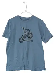 Vorschaubild 1 von T-Shirt Jungen Gr. 158/164 Blau BMX Freestyle Fahrrad Print