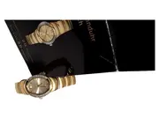 Vorschaubild 5 von TCM Damen Armbanduhr Elegant Gold Strasssteine Alltag 20cm