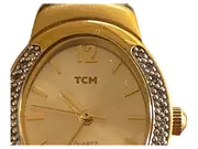 Vorschaubild 2 von TCM Damen Armbanduhr Elegant Gold Strasssteine Alltag 20cm