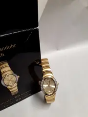 Vorschaubild 6 von TCM Damen Armbanduhr Elegant Gold Strasssteine Alltag 20cm