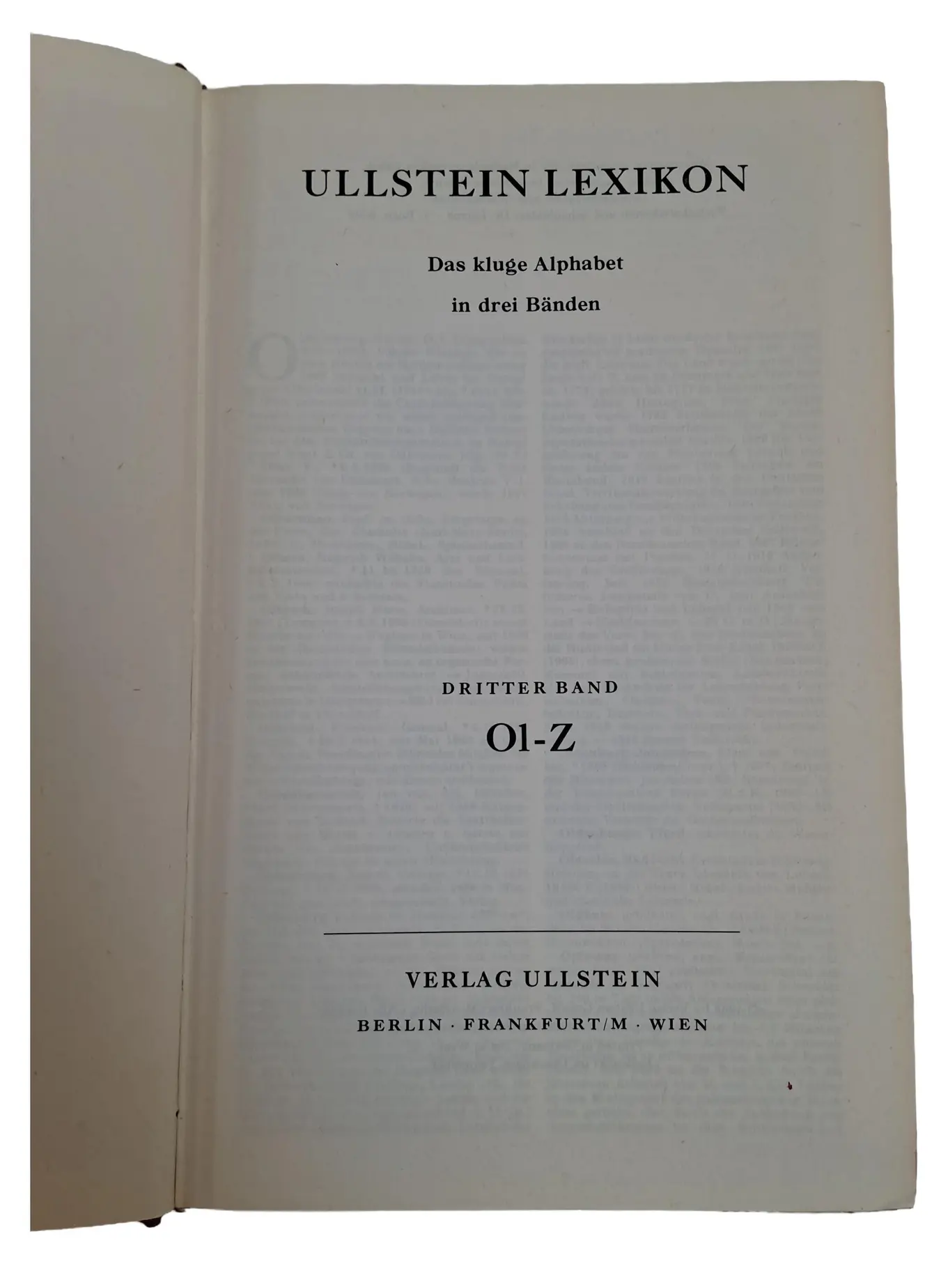 Ullstein Lexikon Ol-Z Hardcover Wörterbuch Allgemeinwissen