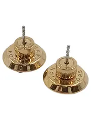 Vorschaubild 2 von Ohrstecker Damen Goldfarben Logo Metall Klassisch