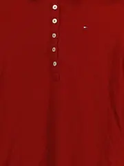 Vorschaubild 2 von Damen Langarm Poloshirt Rot Gr. 36;S Preppy Stil