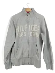 Vorschaubild 1 von Herren Sweatjacke Grau XL Schriftzug Reißverschluss Casual