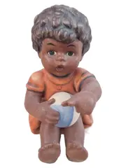 Vorschaubild 1 von Junge mit Ball Dekofigur Porzellan Klassisch Mehrfarbig
