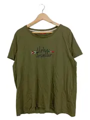 Vorschaubild 1 von Damen T-Shirt Casual Oliv Gr. 46/3XL Baumwolle Urban Traveller