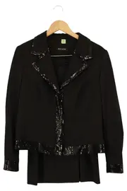 Vorschaubild 1 von Damen Kostüm mit Rock 44/XXL Schwarz Elegant Business Pailletten