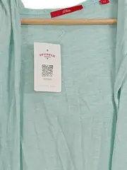 Vorschaubild 3 von Damen Strickjacke Türkis Gr. 42/XL mit Kapuze Casual