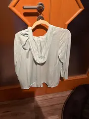 Vorschaubild 5 von Damen Strickjacke Türkis Gr. 42/XL mit Kapuze Casual