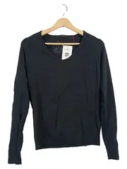 Vorschaubild 1 von S. Oliver Damen Pullover V-Ausschnitt Langarmshirt Gr. 36 Schwarz Casual