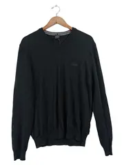 Vorschaubild 1 von Pullover Herren V-Ausschnitt Schwarz XL Wolle Casual Freizeit