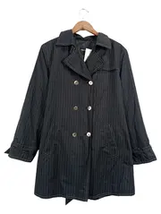 Vorschaubild 1 von Damen Businesskleid Gr. 44/XXL Schwarz Nadelstreifen Klassisch