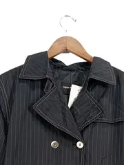 Vorschaubild 3 von Damen Businesskleid Gr. 44/XXL Schwarz Nadelstreifen Klassisch