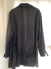 Vorschaubild 2 von Damen Businesskleid Gr. 44/XXL Schwarz Nadelstreifen Klassisch