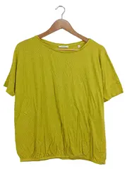 Vorschaubild 1 von Damen T-Shirt Gr. 40/L Grün gepunktet Casual Viskose Kurzarm